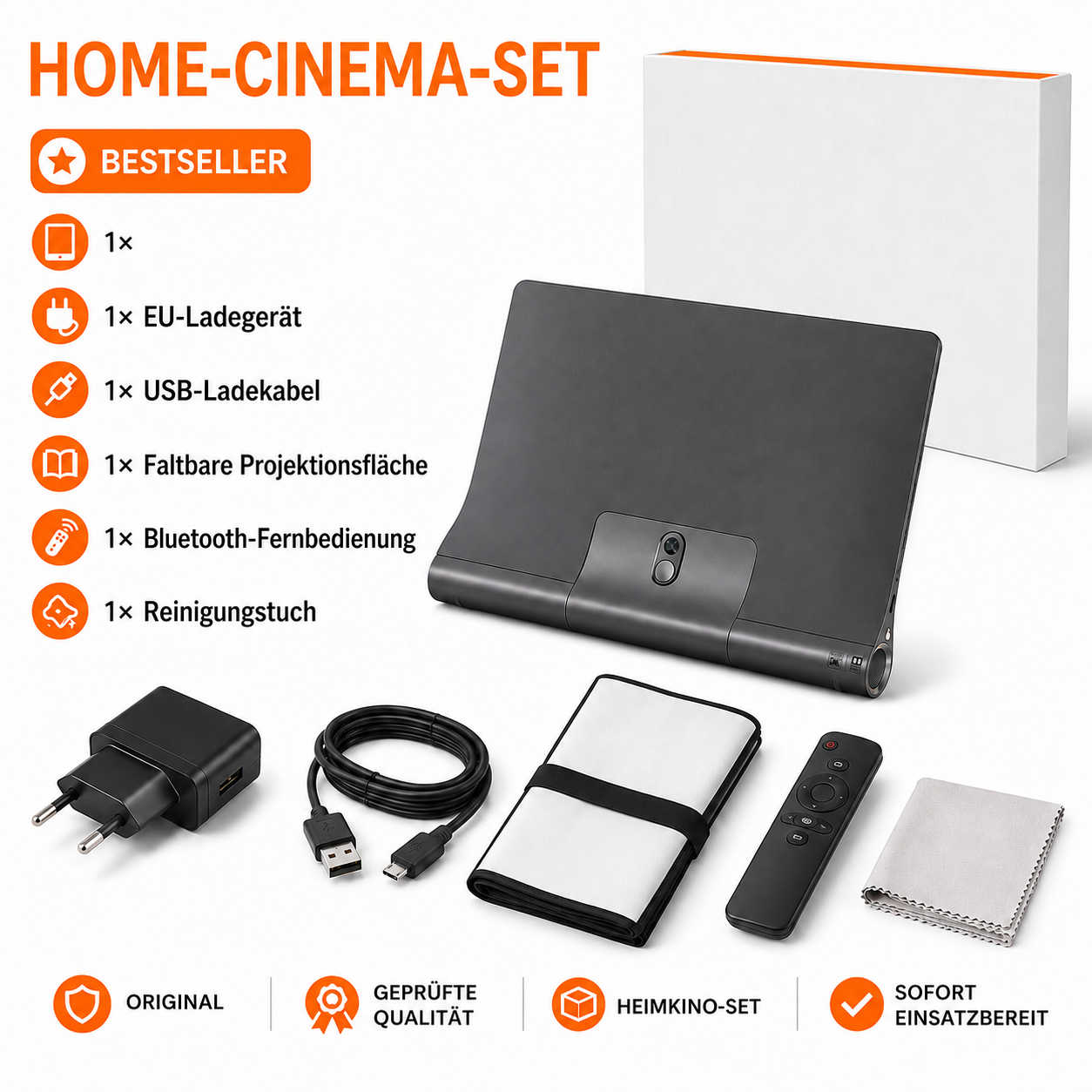 10,1″ Multimedia-Tablet mit Beamer